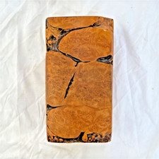 Vintage 1981 Michael Elkan Signed Maple Burl Interlocking Nesting Puzzle Box  picture