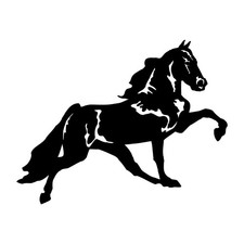 Tennessee Walking Horse Trot Decal Sticker Black Die Cut Vinyl picture