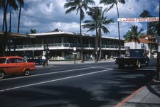 Vintage 1961 Hawaii Honolulu Street Scene 35mm Slide Cars picture