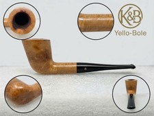 Vintage KBB Yello-bole Estate Pipe Imported Briar Billiard With Clover Stem Inla picture