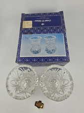 Crystal D Adriana Vase Miniature Bud Original Box Set 2 Yugoslavia Lead Glass picture