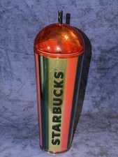 2024 Starbucks Red Green and Gold Striped Dome Tumbler picture