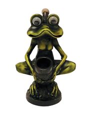 Sitting Frog Handmade Tobacco Smoking Hand Pipe Animal Enchanted Forest Art Gift picture