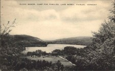 Fairlee VT Vermont Lake Morey Aloha Manor Camp c1930-50s Vintage Postcard picture
