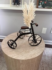 Vintage Hand-Crafted Doll-Sized Antique Decorative Metal Tricycle Bike picture