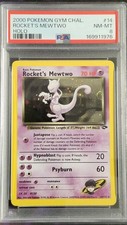 Pokemon PSA 8 Rocket's Mewtwo 14 Gym Challenge picture
