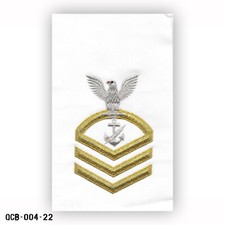 Counselor White Sleeve Patch ~ US Navy E-7 Chief Petty Officer CPO ~ NEW picture