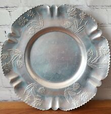 Vintage FARBER & SHLEVIN Hand Wrought Aluminum Tray 11 3/4