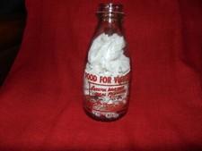 1945 Red painted label WAR milk bottle Arden Food For Victory Permit 706 1 Quart picture
