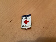Vintage French International Assoc Of Notre Dame Of Lourdes Badge  picture