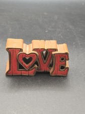Hallmark Love Word Sign Figure Heart Collectible Resin Valentines Engagement  picture