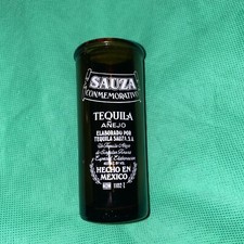 Sauza Conmemorativo Tequila Anejo Shot Glass Amber Vintage  Ship FREE picture