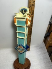 CRYSTAL LAKE BREWING BEACH BLONDE LIFEGUARD CHAIR Draft beer tap handle ILLINOIS picture