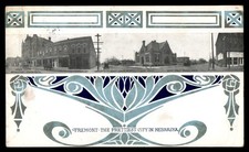 Postcard Panoramic Street View, Prettiest City, Fremont, Nebraska picture