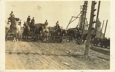 Vintage RPPC Horse Drawn Wagons Industrial Scene Early 1900s Real Photo Postcard picture