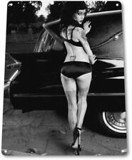 Hurse Curse Pinup Girl Sexy Hot Rod Car Garage Auto Shop Wall Decor Metal Sign picture