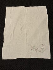 Vintage Squirrel Tea Hand Towel Embroidered Cotton Kitchen Tea Bath 26.5”x34” picture