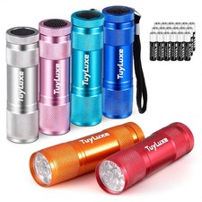 LED Mini Flashlights 6 Pack, 9-LED Small Flashlight with 6 Assorted picture