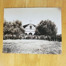 San Antonio Mission California 1930s Vintage Photograph 8x10 B&W People Standing picture