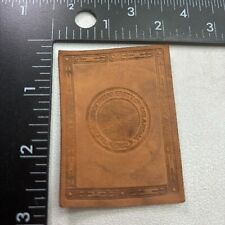 VTG c 1910s Embossed UNIVERSITY OF OKLAHOMA Tobacco Leather Patch 372T picture