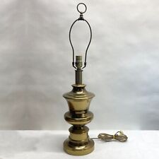 Vintage 1960s Mid Century Stiffel-style Solid Brass Column Turn Knob Lamp picture