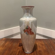 Vintage Fraunfelter 1920’s 30’s Lustreware Porcelain Vase Marked 12” Light blue picture