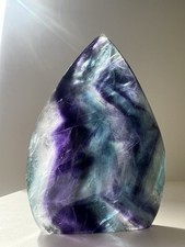 254g - Rainbow Fluorite |  Purple Zoning | Polished Teardrop picture