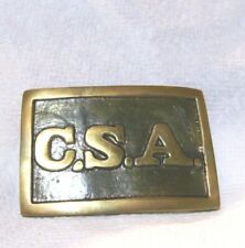 Civil War Belt Buckle Confederate CSA Brass  picture
