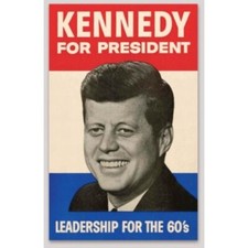 John F. Kennedy For President Replica 1960 JFK Leadership 60's Campaign Sticker picture