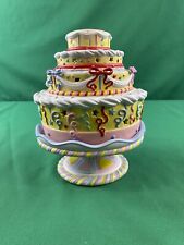 PartyLite CELEBRATION  CAKE  Tealight Candle Holder P7326 Birthday Decor  picture
