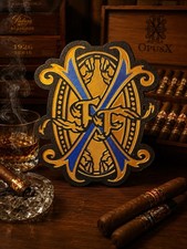 New Arturo Fuente Opus X Blue 20th Anniversary Logo Sign Cigar Art Wall Store Ad picture