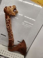 AXE Bearded Axe-Hatchet with Animal Head wood  Handle picture