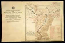 Antique Northern Pacific Railroad Map Bozeman Montana West End Belgrade Gardiner picture