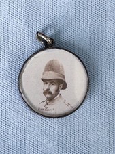 1899 2-Sided Photo Pendant Britain General French and Earl of Dundonald Boer War picture
