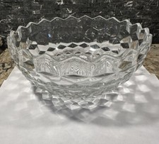 Vintage Fostoria American Glass Serving Bowl 8” Dish Elegant Tableware picture