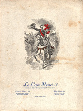 1963 LA CAVE HENRI IV RESTAURANT vintage dinner menu NEW YORK CITY 201 East 52nd picture