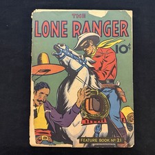 1940 Lone Ranger Feature Book #21 David McKay Oversized Comic COMPLETE Low Grade picture