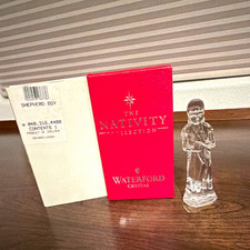 Waterford The Nativity Collection Crystal Shepherd Boy Figurine Clear Christmas picture