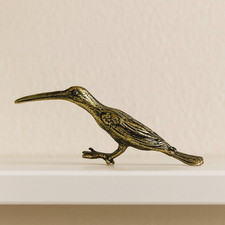 Vintage Metal Bird Figurine Handmade Peru Collectible Brass Hummingbird Decor 4