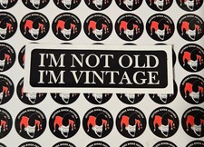 I'm Not Old I'm Vintage Motorcycle Helmet Decal Hard Hat Sticker picture