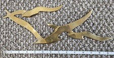 Brass Seagulls Flying Birds Wall Hanging MCM (FREE SHIPPING) picture