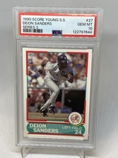 1990 SCORE YOUNG SUPERSTARS SERIES 2 #27 DEION SANDERS RC ROOKIE PSA 10 GEM MT picture