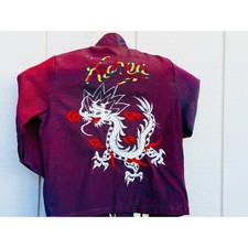 True Vintage 1968 Souvenir Jacket Toddler(Ages: 1-2)~ Iridescent Silk~ Sukajan picture