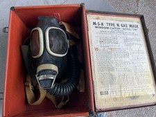 Vintage M-S-A All-Service Gas Mask w/ Case & Canister Model SW MSA Type N picture