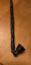 Antique Traditional Chinese Tobacco Smoking Pipe Brass 13.5 In  picture