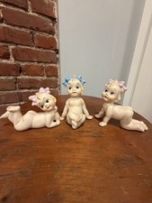 Vintage UCGC Bisque Porcelain Kewpie Piano Babies Lot 3 Crawling Sitting Korea picture