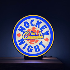Hockey Night in Canada LED Sign RGB Lamp NHL Retro Hockey Decor picture