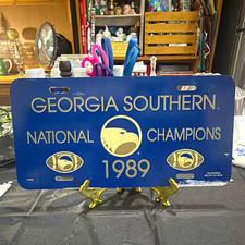 Georgia Southern Vintage 1989 National Champions Blue & Gold Novelty License Tag picture