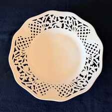 VTG Schumann Arzberg Bavaria Reticulated Porcelain Plate White 10.25 In. Ex Cond picture