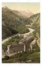 Tarasp Grisons Kurhaus and Church Standard Postcard COPY RPPC picture